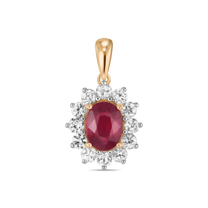 Өнгөт сапфир ба рубинтай кулон P01-L-35022-MIX         73535672                        