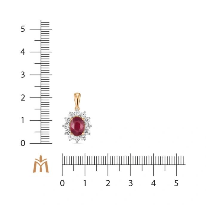 Өнгөт сапфир ба рубинтай кулон P01-L-35022-MIX         73535672                        