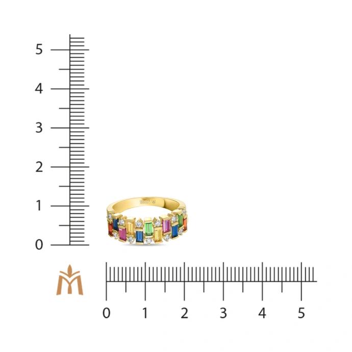 Бриллиант , сапфир, ховор өнгөт сапфируудтай бөгж R01-FST-0187          73654979              