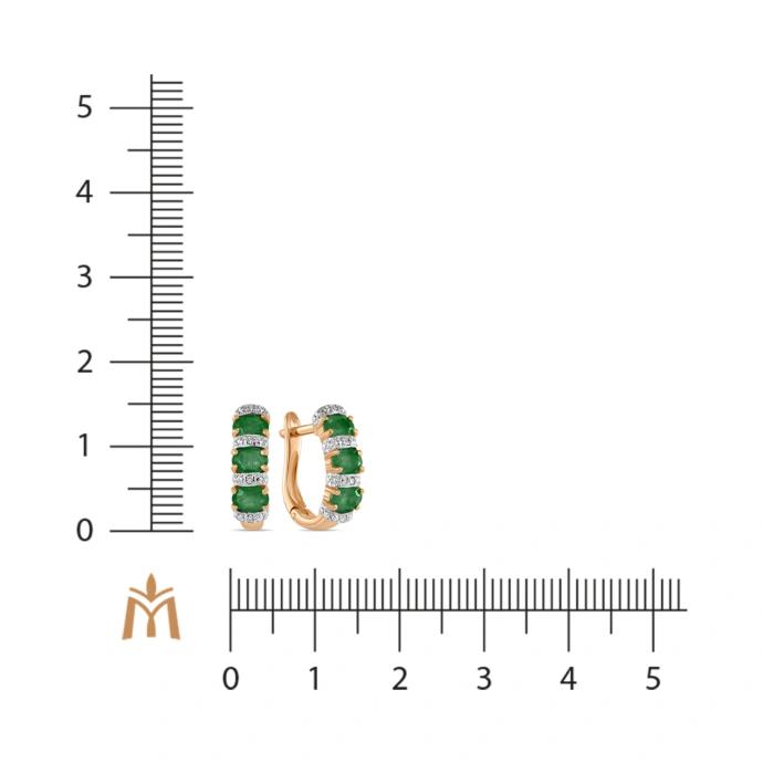 Бриллиант ба Маргадтай ээмэг E01-BS-0052-EM             68955926                        
