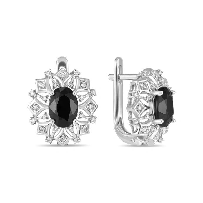 Бриллиант ба өнгөт сапиртай ээмэг E01-34094-SC         73297387                        