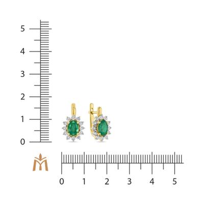 Бриллиант ба изумрудтай ээмэг E01-34115-EM         73491042                      