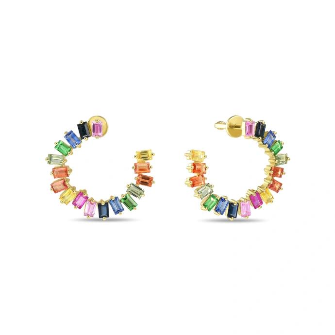 Сапир ба өнгөт сапиртай ээмэг E01-FST-0208    73625021  