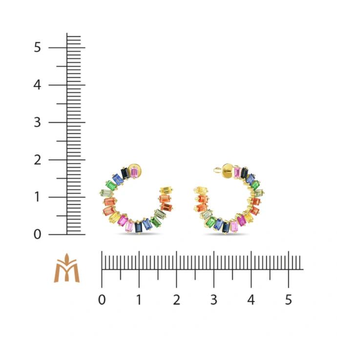 Сапир ба өнгөт сапиртай ээмэг E01-FST-0208    73625021  