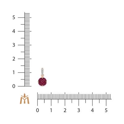 Бриллиант ба рубинтай зүүлт P01-34265-RU     73387418                        