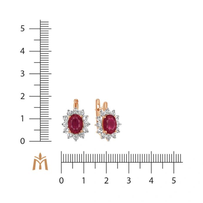 Цагаан сапфир ба рубинтай ээмэгE01-L-35022-MIX      73492220              