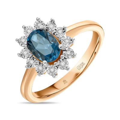 Бриллиант ба Лондон топазтай бөгж R01-L-35016-LB                          73380552                 