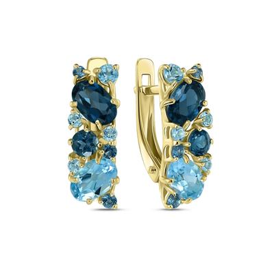 Топаз, Лондон топаз ба фианиттай ээмэг E01-1874MIX    73851207                        