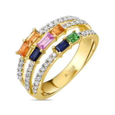 Бриллиант,өнгөт сапфир ба гранат бөгж R01-FST-0302    73650640         