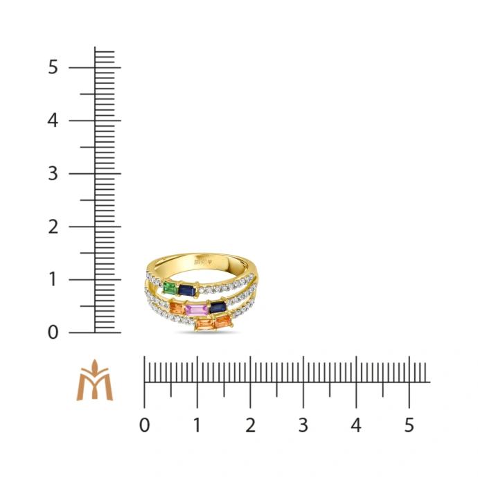 Бриллиант,өнгөт сапфир ба гранат бөгж R01-FST-0302    73650640         