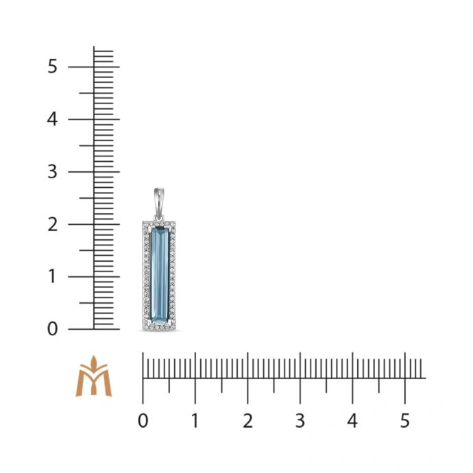 Бриллиант ба Лондон топазтай Кулон  P178-P-20462-013LB              67713962                    