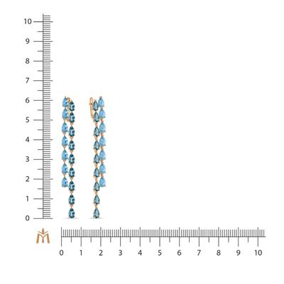Топаз ба Лондон топазтай ээмэг E01-59823-MIX   73554511                      