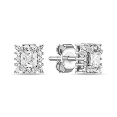 Куб циркон бүхий ээмэг E2036-SL-3508 · MIUZ DIAMONDS MONGOLIA