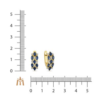 Бриллиант ба сапиртай ээмэг E01-0502SA     73476368      