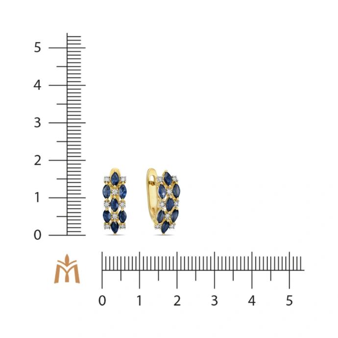 Бриллиант ба сапиртай ээмэг E01-0502SA     73476368      