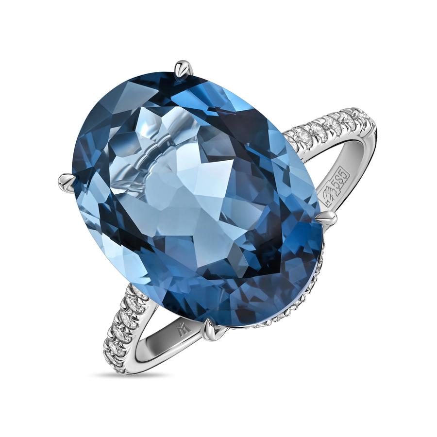 Бриллиант ба Лондон топазтай бөгж R01-EMP-1438LB          73768920                       