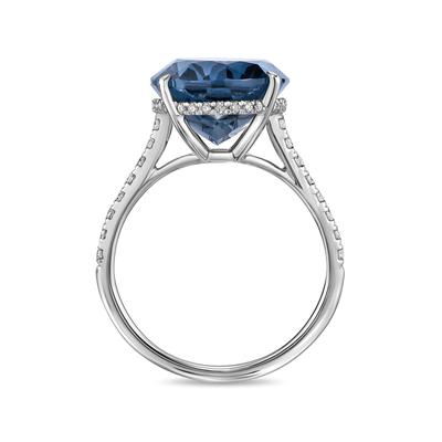 Бриллиант ба Лондон топазтай бөгж R01-EMP-1438LB          73768920                       