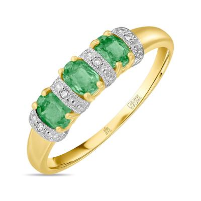 Изумруд ба бриллианттай бөгж R01-33236-EM     73505520                        