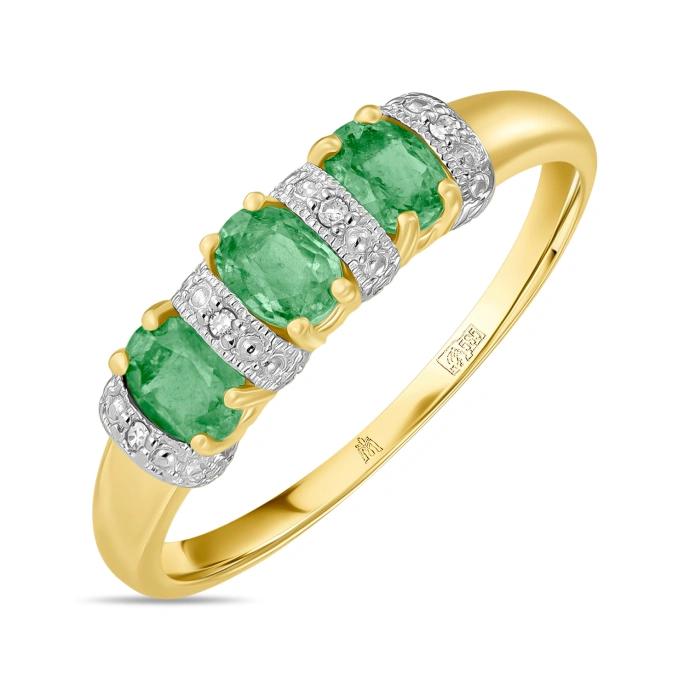 Изумруд ба бриллианттай бөгж R01-33236-EM     73505520                        