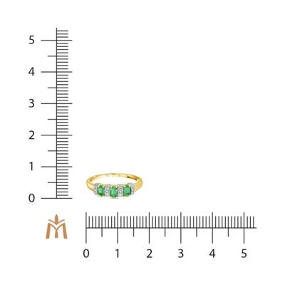 Изумруд ба бриллианттай бөгж R01-33236-EM     73505520                        