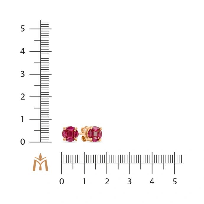 Рубинтай ээмэг E01-34265-RU    73456828 ,73456819    