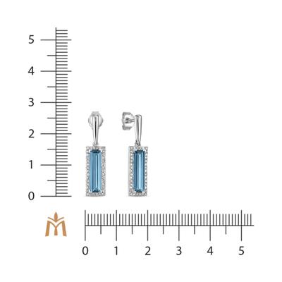Бриллиант ба Лондон топазтай ээмэг E178-E16447-013LB    67713901               