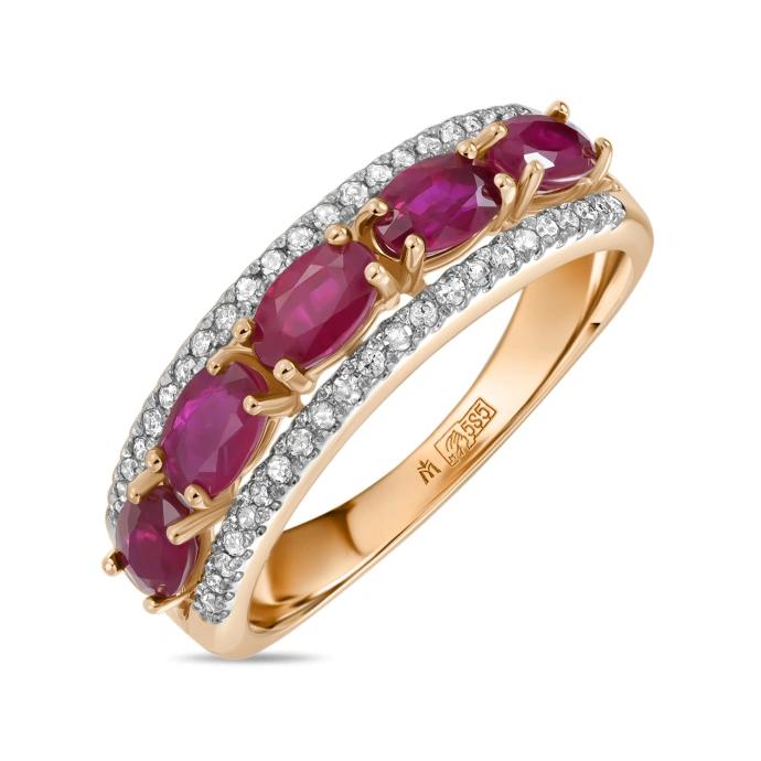 Рубин ба бриллианттай бөгж R01-0487RU      73663631.73661669            
