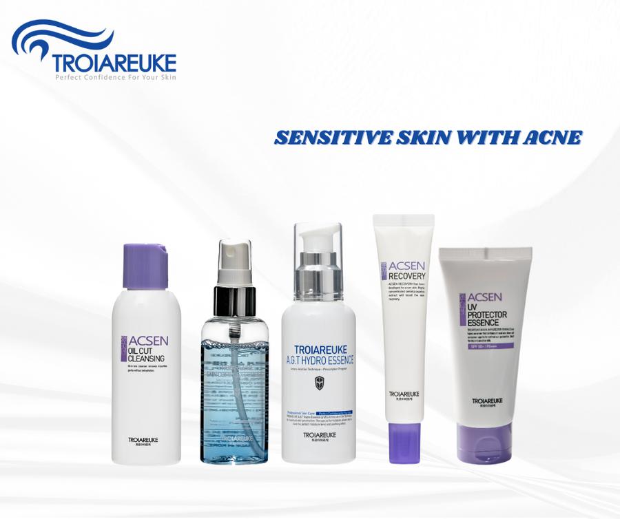 Sensitive skin with acne