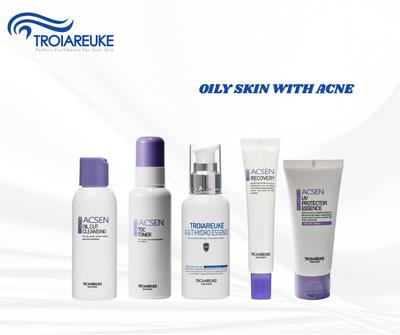 Oily skin with acne