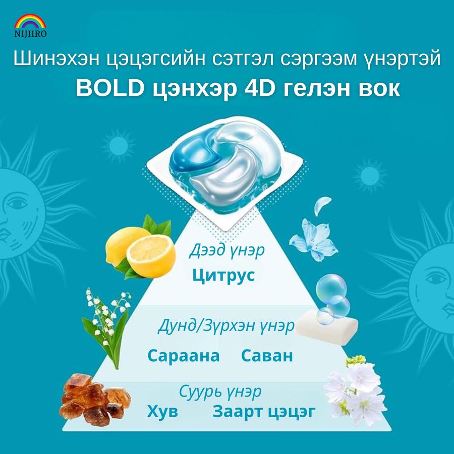 Bold цэнхэр 4D гелэн вок