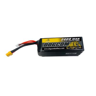 DOGCOM 2400mAh 150C 22.2V 6S FPV LiPo Battery