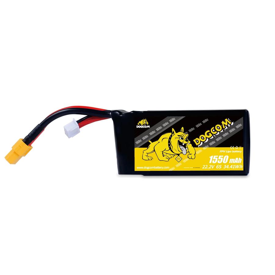 DOGCOM 1550mAh 160C 22.2V 6S FPV LiPo Battery