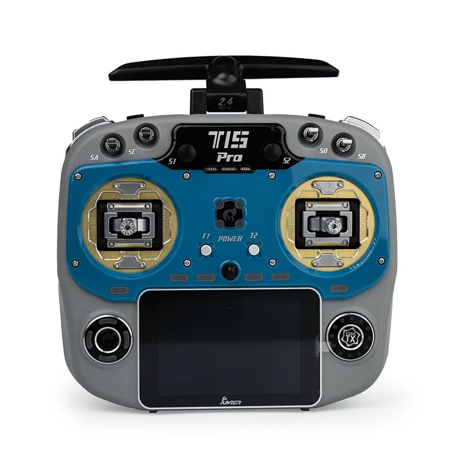 JumperRC T15 Pro ELRS 2.4GHz Hall Sensor/FPG RDC90 Gimbal Radio Transmitter 3.5" Touchscreen 1000mW EdgeTX For FPV Racer Drone RC Airplane - Black HALL