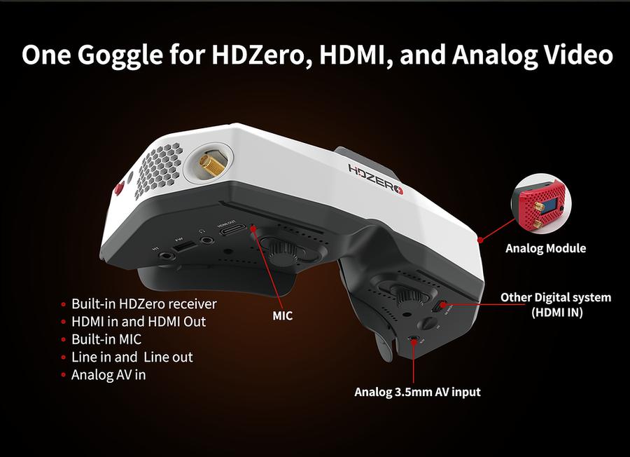 HDZero Goggle 5.8Ghz Мэргэжлийн HD/Analog FPV дүрс хүлээн авах систем