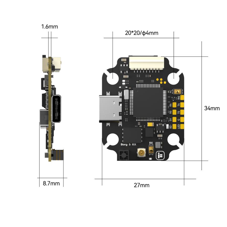 iFlight Borg 5S RX Stack (60R 4-IN-1 ESC) Уралдааны дрон