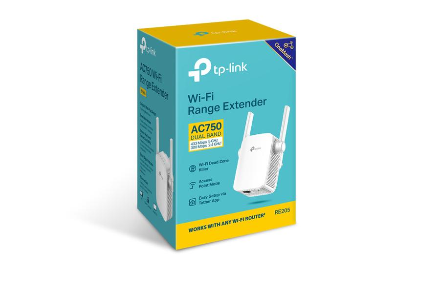 TP-Link RE205 AC750 Mesh WiFi Range Extender  
