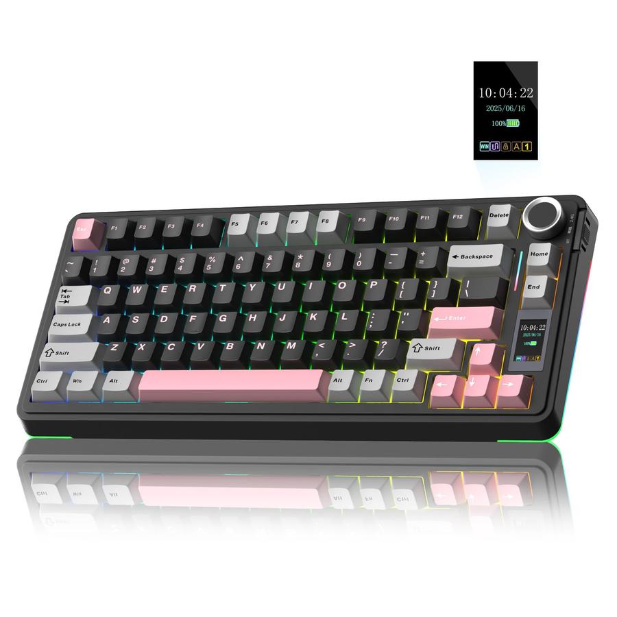 AULA S75 PRO Wireless Mechanical Keyboard with Screen&Knob