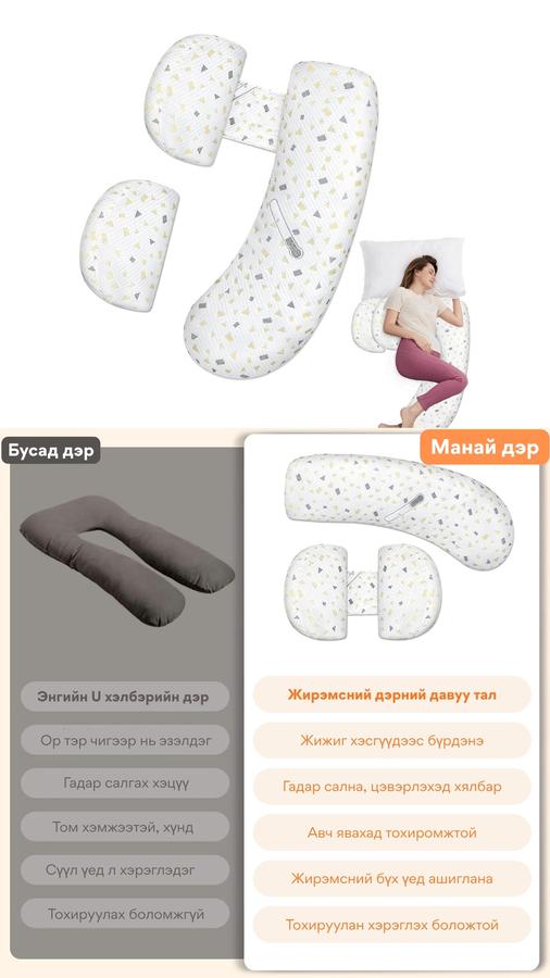 Жирэмсний дэр /2 төрлөөр ашиглана/🤰 жд2