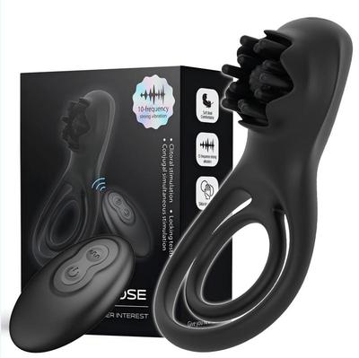 Black Rose Vibration Lock Ring