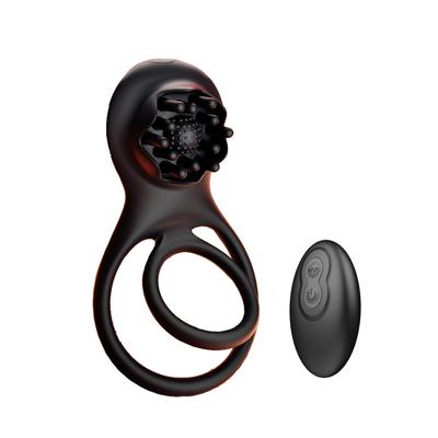 Black Rose Vibration Lock Ring