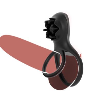 Black Rose Vibration Lock Ring