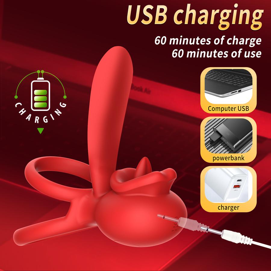 Tongue Licking Cock Ring