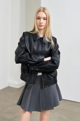 Eco leather blouson