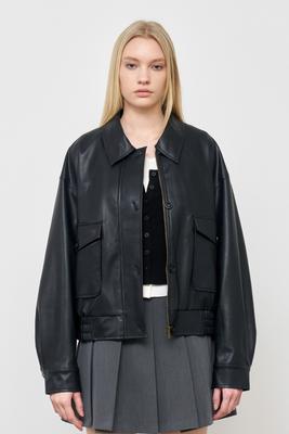 Eco leather blouson