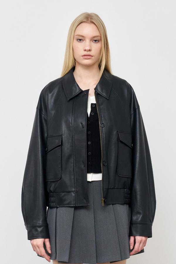 Eco leather blouson