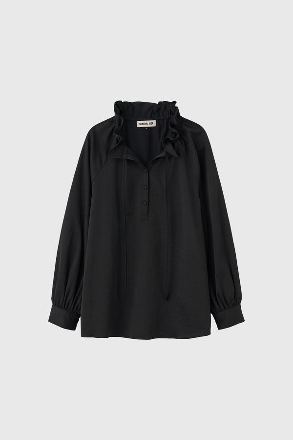Loose-fit frill collar blouse