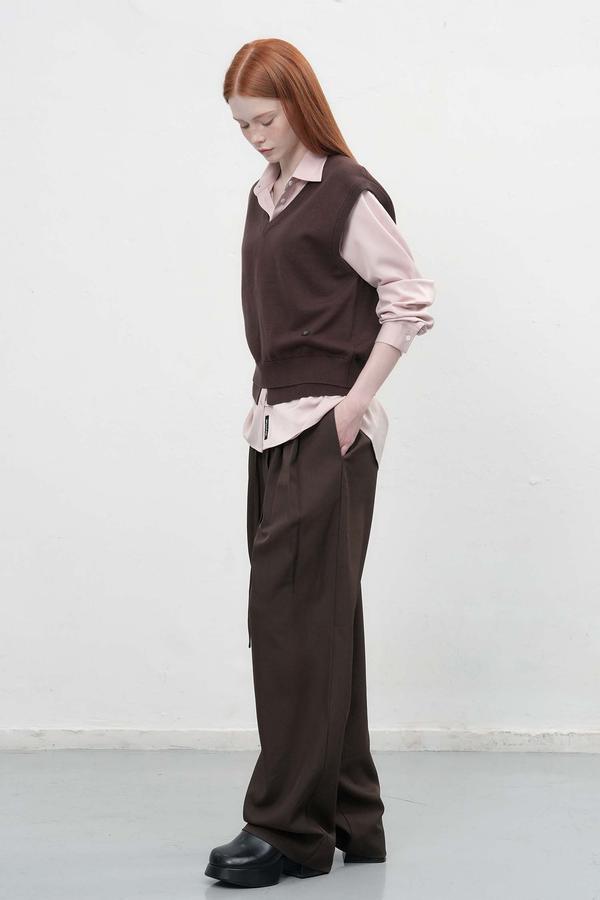 Double-layer loose-fit vest