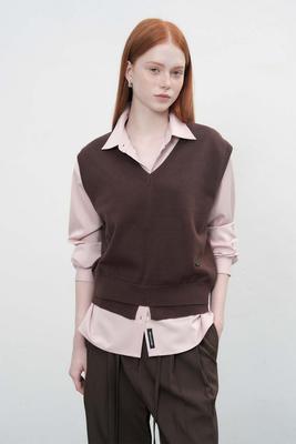 Double-layer loose-fit vest