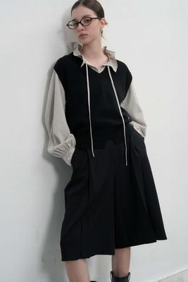 Double-layer loose-fit vest