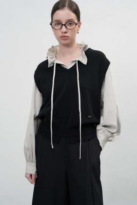 Double-layer loose-fit vest